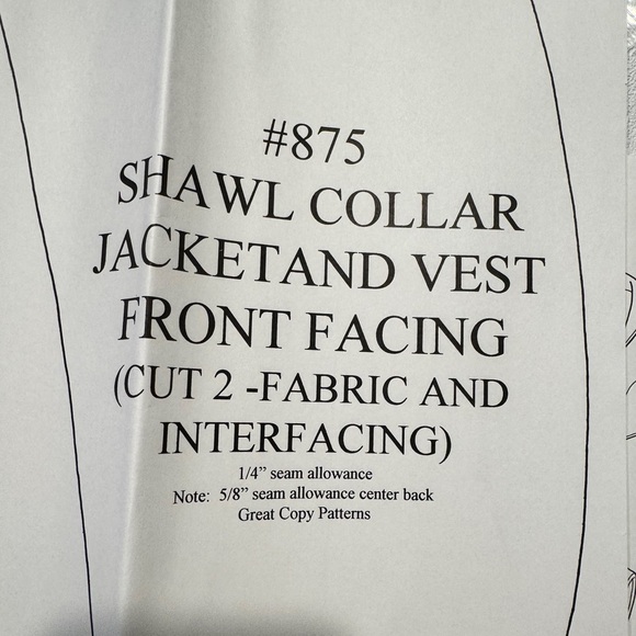 Great Copy Patterns Shawl Collar Jacket - Picture 4 of 4